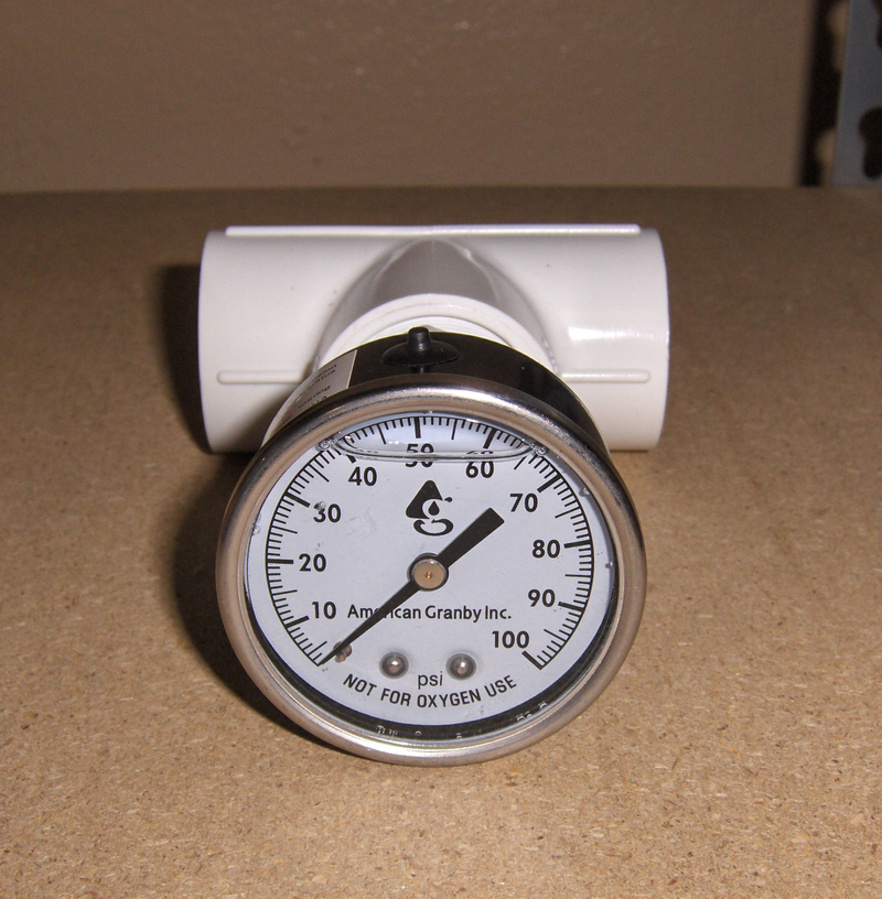 Inline PVC 1"FNPT 0100PSI Gauge Kit