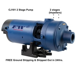 CJ101B153AB 3PH 1-1/2HP 2 Stage Brass Impeller Booster Pump