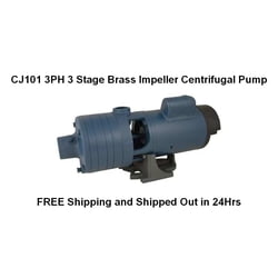Flint and Walling CJ101C203AB 3PH 2HP 3 Stage Brass Impeller Booster Pump