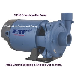 CJ103071PC 1PH 3/4HP Brass Impeller Powder Coated Centrifugal Pump