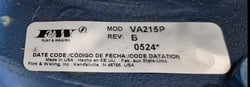 Pump Model Number Label and Pump Location