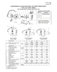 F&W OEM CPJ & CPJS Jet Pump Parts