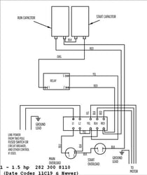 Franklin 1-1/2 or 1HP 230V Standard Control Box W/Overload