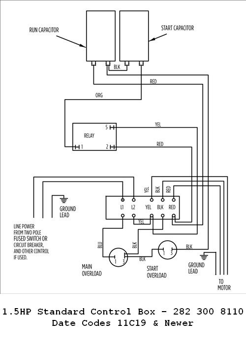 Franklin Electric 1 2 Or 1hp 230v Control Box W  Overload