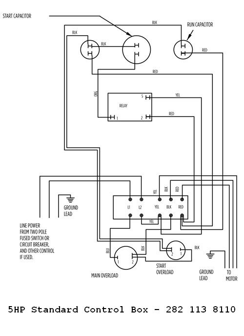 Franklin Electric 5hp 230v Standard Control Box